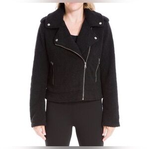 Max Studio faux fur shearling moto jacket